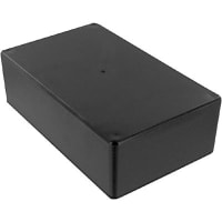 Polycase Enclosure, Flame Retardant ABS Plastic, Textured, 7.62 x 4.62 x 2.25 in, Black