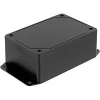 Polycase Enclosure, Flanged, PanelMount, ABS, UL94-5VA, Black, 4.61x3.1x1.77In, DCSeries