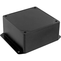 Polycase Enclosure, Flanged, PanelMount, ABS, UL94-5VA, Blk, 4.62x4.62x2.255In, DCSeries