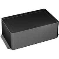 Polycase Enclosure, Flanged, PanelMount, ABS, UL94-5VA, Black, 6.13x4.62x2.25In, DCSeries