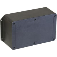 Polycase Enclosure, Flanged, PanelMount, ABS, UL94-5VA, Black, 8.25x5x3In, DCSeries