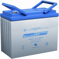 Power Sonic Battery, Rechargeable, Rectangular, Lead Acid, 12VDC, 140Ah, Threaded Stud, SLA Series