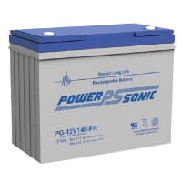 Power Sonic Battery, Rechargeable, Rectangular, Lead Acid, 12VDC, 144Ah, Threaded Stud, SLA Series