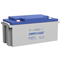 Power Sonic Battery, Rechargeable, Rectangular, Lead Acid, 12VDC, 75Ah, Threaded Stud, SLA Series