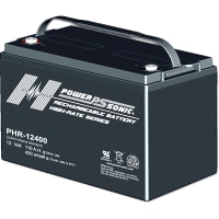 Power Sonic Battery, Rechargeable, Lead Acid, 12VDC, 110Ah, Threaded Stud, SLA Series