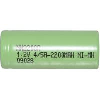 Power Sonic Battery, Rechargeable, 4/5 A, Ni-MH, 1.2 VDC, 2.2Ah, Pressure Contact, NH