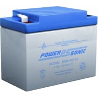 Power Sonic Battery, Rechargeable, Rectangular, Lead Acid, 4VDC, 250mAh, Quick Disconnect:0.25, PSG