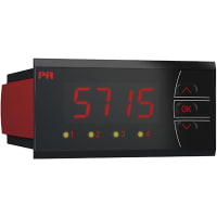 PR Electronics Programmable LED Indicator, Univsl Inpt, 4SPDT Rly Outpts, Isoltd, 24-230VAC/DC