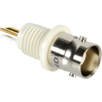 Amphenol RF RF BNC Connector, Straight, Panel-Solder Jack, Bulkhead, 50 Ohm, BNC Series