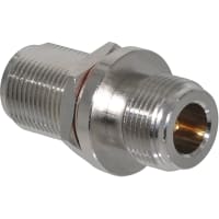 Amphenol RF RF Coax Connector, Commercial, BulkHead Adapter Jack to Jack, Type N Series