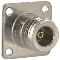 Amphenol RF N Connector Receptacle Brass Nickel Phosphor Bronze Gold Teflon 1.13 in.