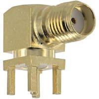 Amphenol RF Receptacle Receptacle Blunt Post Brass 0.569 in. Gold over Nickel 50 Ohms