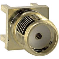 Amphenol RF Receptacle Receptacle Blunt Post Brass 0.53 in. Gold over Nickel 50 Ohms