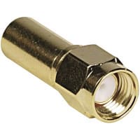 Amphenol RF Receptacle Plug Brass 0.716 in. Gold over Nickel 50 Ohms, SMA Series