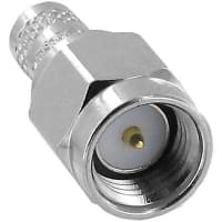 Amphenol RF Receptacle Plug Brass 0.716 in. Gold over Nickel 50 Ohms