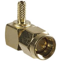 Amphenol RF Connector SMA Angle Plug Crimp&frasl Solder Right Angle Gold over Nickel TF