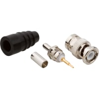 Amphenol RF Connector, RF, BNC, Straight, Cable Plug, RG-58, 141, Crimp, BNC Series