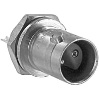 Amphenol RF Connector Receptacle Brass Nickel Finish TFE or Noryl Nickel