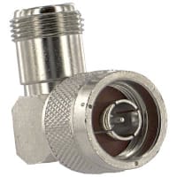 Amphenol RF Adapter In-Series Silver Plated Brass 707 V (RMS) (Max.) 50 Ohms