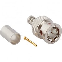 Amphenol RF RF Connector, BNC Straight Crimp Plug for Belden 4855R & 4855P Cable, 75 Ohm