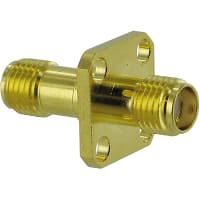 Amphenol RF Connector rf coaxial sma in-series adapter 4-hole panel flange jack-to-jack