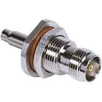 Amphenol RF connector, rf coaxial, tnc bulkhead jack, crimp-crimp, for rg174, 188, 316 cable, 50ohm