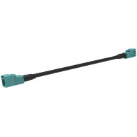 Amphenol RF RF Cable Assembly, Fakra Jack to Fakra Jack, RG-174, 12 In, 50 Ohm, FAKRA Series