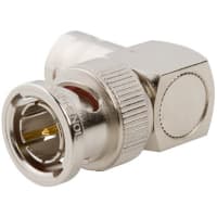 Amphenol RF Connector RF Adapter Rt. Angle BNC Jack-BNC Plug 75 Ohm Nickel/Gold, BNC Series