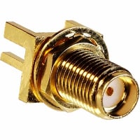 Amphenol RF connector, rf coaxial, sma straight bulkhead end launch receptacle, pcb mount