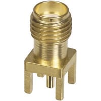 Amphenol RF Receptacle Receptacle Blunt Post 0.375 in. Gold over Nickel 50 Ohms