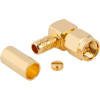 Amphenol RF SMA Right Angle Crimp Plug for Low Loss 195, 50 Ohm