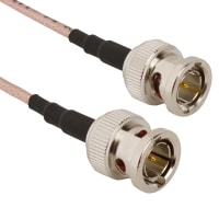 Amphenol RF Cable, BNC Straight Jack to BNC Straight Jack on RG-179 cable, 72 inches