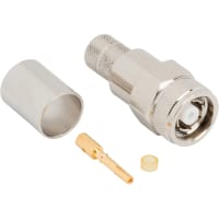 Amphenol RF RF Connector RP-TNC Straight Crimp Plug Times LMR-400 Optimized 50 Ohm