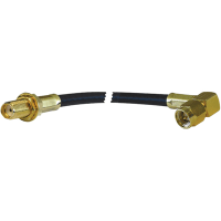 Amphenol RF Cable Assembly, Straight Bulkhead Jack To R/A Plug, Rg-58/U, 6 Inche, SMA Series