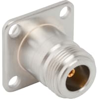 Amphenol RF Connector; RF; Adapter; Straight; N Jack-SMA Jack; 4-Hole Flange