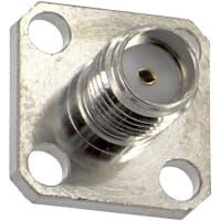 Amphenol RF Receptacle Receptacle Solder Cup Brass 0.575 in. Nickel 50 Ohms