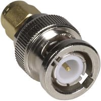 Amphenol RF Adapter, BNC Plug to SMA Plug, TFE, Gold-Plated, Between Series