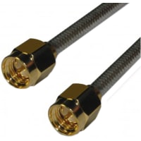 Amphenol RF SMA Straight Plug to SMA Straight Plug on .085 Conformable cable, 0.25 Meters