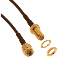 Amphenol RF SMA Bulkhead Jack to SMA Straight Plug on RG-316 cable, 1.00 Meters