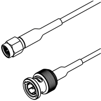 Amphenol RF BNC Straight Plug to SMA Straight Plug on RG-316 cable, 1.00 Meters