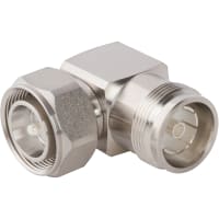 Amphenol RF Adapter, 4.3/10 Plug to 4.3/10 Jack, Right Angle, Low PIM