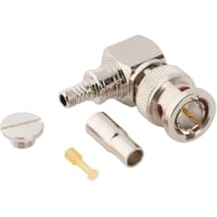 Amphenol RF Connector, BNC Plug, Right Angle, (Belden 4855R Cable)