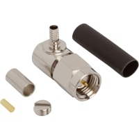 Amphenol RF RF Connector, SMA right angle crimp plug optimized for LMR-100A