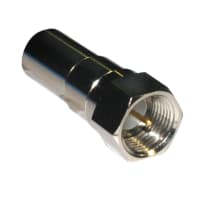 Amphenol RF connector, rf coaxial, f straight plug, crimp/crimp term, for rg6(quad shield)75 ohm