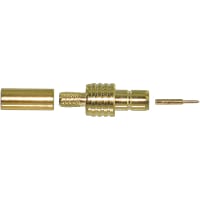 Amphenol RF Connector, SMB, 50 Ohms, Straight, Gold, Brass, Teflon, RG-174/U, 188A/U, 316/U