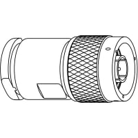 Amphenol RF connector, rf coaxial, n straight plug, clamp-crimp, for rg8, 213, 214, 225 cable, 50ohm