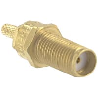 Amphenol RF Jack Cable Jack Stainless Steel 1.5 in. Gold over Nickel 50 Ohms