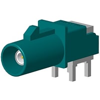 Amphenol RF Connector, FAKRA right angle PCB plug 50 ohm