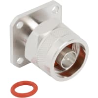 Amphenol RF RF Connector N-Type P/ Mount Plug 4 Hole Round Post 50 Ohm 0.433 Post 0.358 PTFE