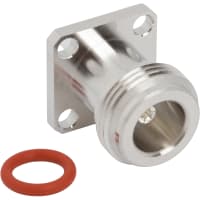 Amphenol RF RF Connector N-Type P/Mount Jack 4 Hole Round Post 50 Ohm 0.433 Post 0.358 PTFE